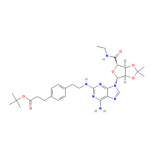 2-[[4-[2-(tert-Butoxycarbonyl)ethyl]phenylethyl]amino]2',3'-O-isopropylideneadenosine-5'-N-ethylcarboxamide (CAS: 120225-76-5) - Related Chemical Product