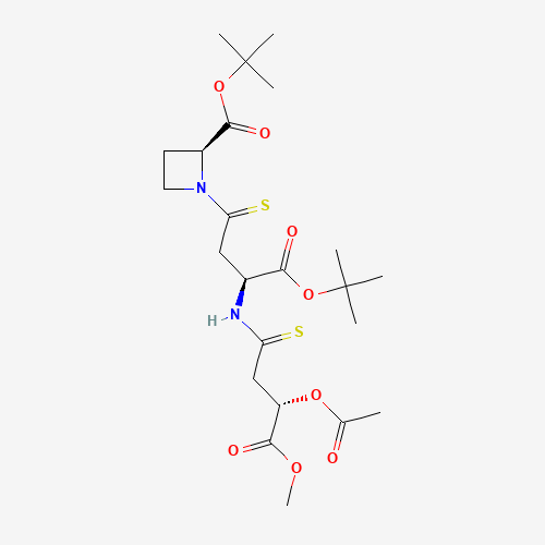 (2S,3S,3''S)-N-[3-(3-Acetoxy-3-methoxycarbonylpropanamido)-3-tert-butoxythiocarbonylpropanoyl]azetidine-2-thiocarboxylic Acid tert-Butyl Ester (CAS: 201283-57-0) - Related Chemical Product