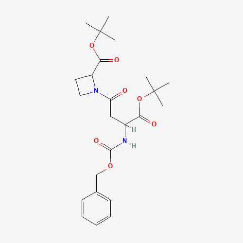 tert-Butyl L-N-(3-Benzyloxycarbonylamino-3-(S)-tert-butylcarboxy-1-oxopropyl-azetidine-2-carboxylate (CAS: 201283-53-6) - Related Chemical Product