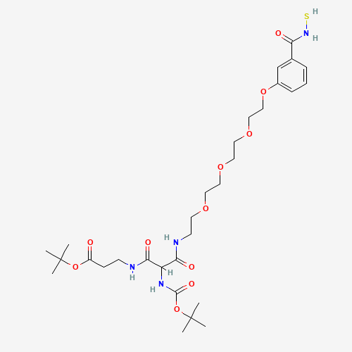 tert-Butyl 14-(N-Boc-amino)-1-[3-(mercaptocarbamoyl)phenoxy]-13,15-dioxo-3,6,9-trioxa-12,16-diazanonadecan-19-oate (CAS: 1076199-60-4) - Related Chemical Product