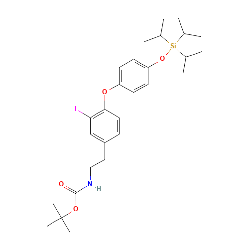 N-tert-Butoxycarbonyl-O-triisopropylsilyl 3-iodothyronamine (CAS: 788824-53-3) - Related Chemical Product