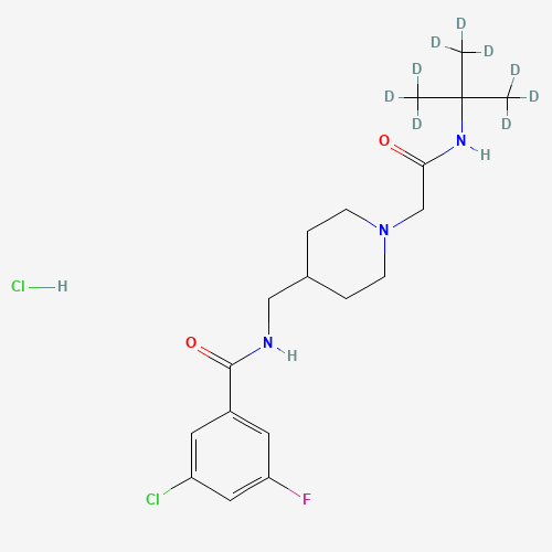 N-((1-(2-(tert-Butylamino)-2-oxoethyl)piperidin-4-yl)methyl)-3-chloro-5-fluorobenzamide-d9 Hydrochloride Salt (CAS: 1346604-21-4) - Related Chemical Product