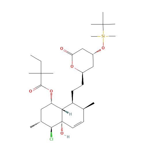 4-tert-Butyldimethylsilyl-5'-chloro-4a'-hydroxy Simvastatin (CAS: 123852-10-8) - Related Chemical Product