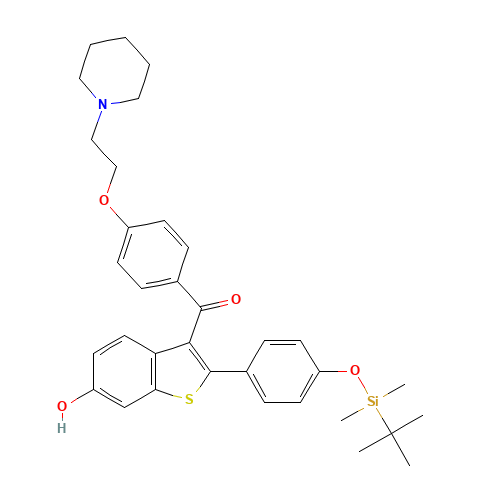 4'-tert-Butyldimethylsilyl-6-hydroxy Raloxifene (CAS: 174264-46-1) - Related Chemical Product