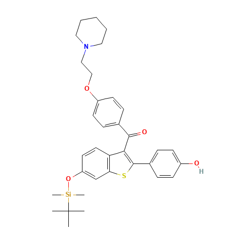 6-tert-Butyldimethylsilyl-4'-hydroxy Raloxifene (CAS: 174264-47-2) - Related Chemical Product