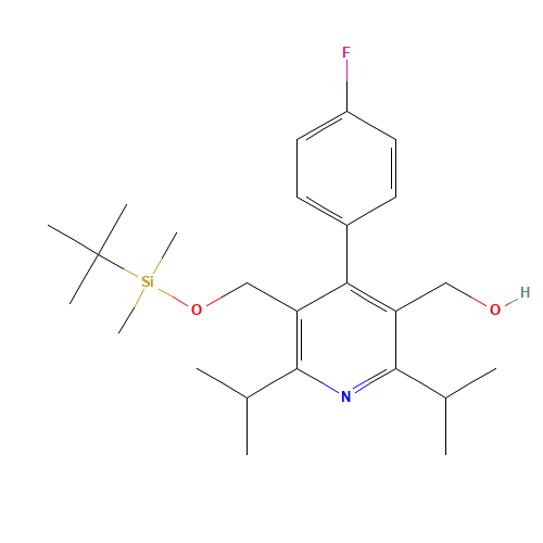 3-tert-Butyldimethylsilyloxymethyl-2,6-diisopropyl-4-(4-fluorophenyl)-5-hydroxymethyl-pyridine (CAS: 124863-82-7) - Related Chemical Product