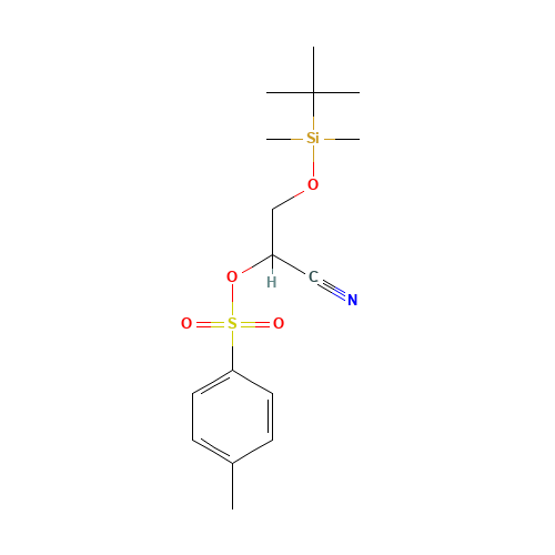 3-(tert-Butyldimethylsilyloxy)-2-hydroxy-2-O-tosyl-propanenitrile (CAS: 1079950-23-4) - Related Chemical Product