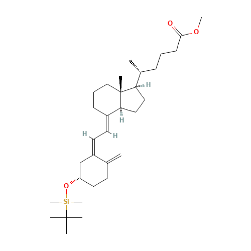(3b,5Z,7E)-3-(tert-Butyldimethylsilyloxy)-9,10-secocholestra-5,7,10(19)-triene-24-carboxylic Acid Methyl Ester (CAS: 135359-42-1) - Related Chemical Product