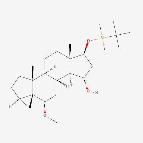 (3b,5a,6b,15a,17b)-17-tert-Butyldimethylsilyloxy-6-methoxy-3,5-cycloandrostan-15-ol (CAS: 61252-35-5) - Related Chemical Product