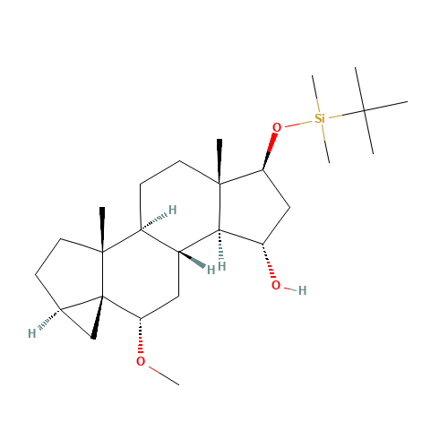 (3b,5a,6b,15a,17b)-17-tert-Butyldimethylsilyloxy-6-methoxy-3,5-cycloandrostan-15-ol (CAS: 61252-35-5) - Related Chemical Product
