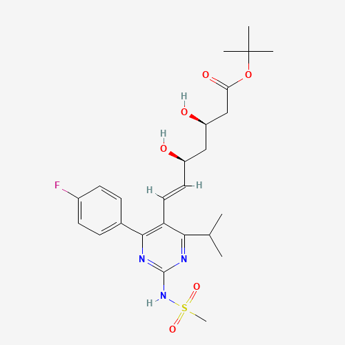 tert-Butyl-7-[4-(4-fluorophenyl)-6-isopropyl-2-mesylaminopyrimidin-5-yl]-(3R,5S)-dihydroxy-(E)-6-heptenoate (CAS: 1283766-30-2) - Related Chemical Product
