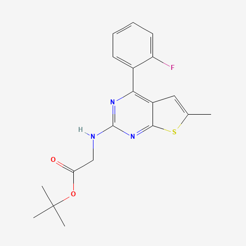 tert-Butyl 2-[4-(2-Fluorophenyl)-6-methylthieno[2,3-d]pyrimidin-2-ylamino]acetate (CAS: 1076199-69-3) - Related Chemical Product