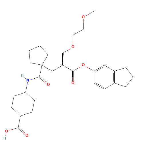Candoxatril (CAS: 123122-55-4) - Chemical Structure and Molecular Formula 