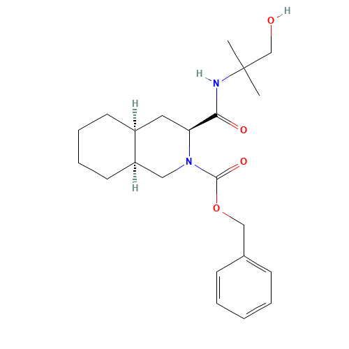 (3S,4aS,8aS)-2-Carbobenzyloxy-decahydro-N-(2-hydroxy-1,1-dimethylethyl)-3-isoquinolinecarboxamide (CAS: 213135-53-6) - Related Chemical Product