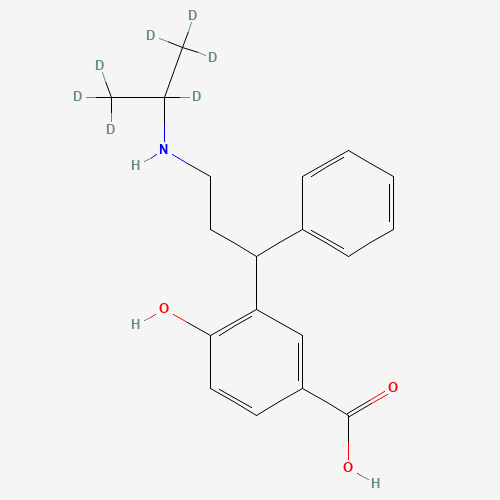 rac 5-Carboxy Desisopropyl Tolterodine-d7 (CAS: 1189868-60-7) - Chemical Structure and Molecular Formula 