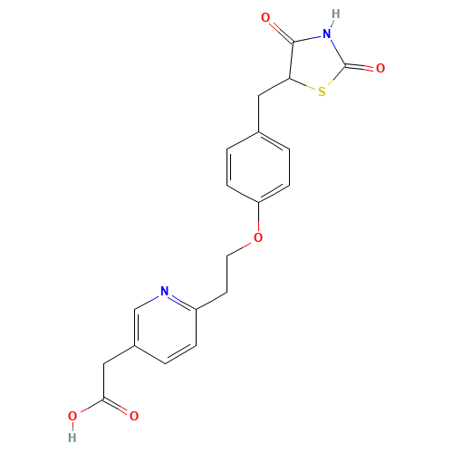 Carboxy Pioglitazone (M-V) (CAS: 146062-48-8) - Chemical Structure and Molecular Formula 