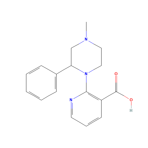 1-(3-Carboxy-2-pyridyl)-4-methyl-2-phenylpiperazine (CAS: 61338-13-4) - Related Chemical Product