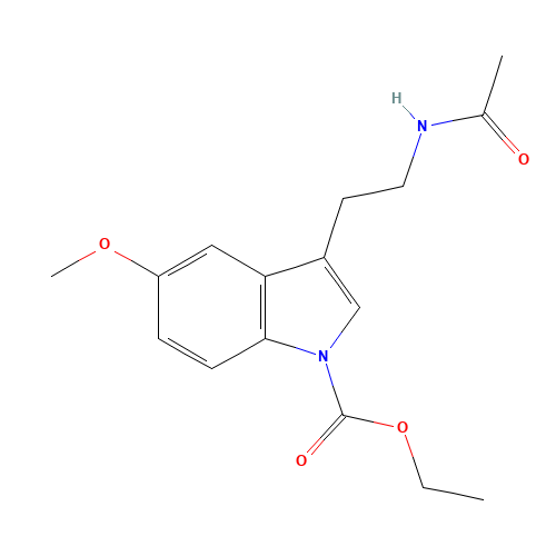 N-Carboxylate Melatonin Ethyl Ester (CAS: 519186-54-0) - Chemical Structure and Molecular Formula 