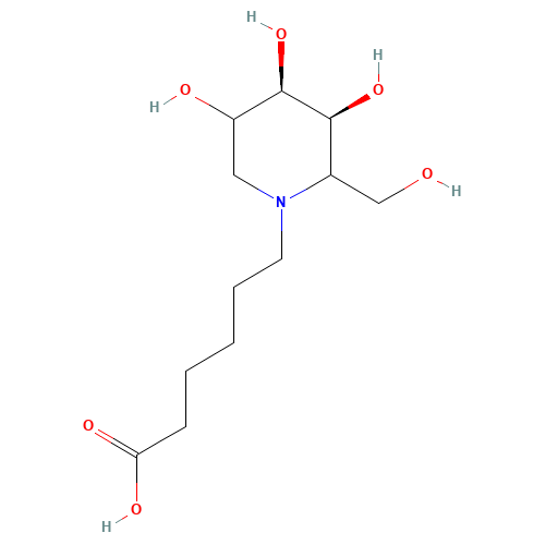 N-5-Carboxypentyl-1-deoxygalactonojirimycin (CAS: 1240479-07-5) - Related Chemical Product