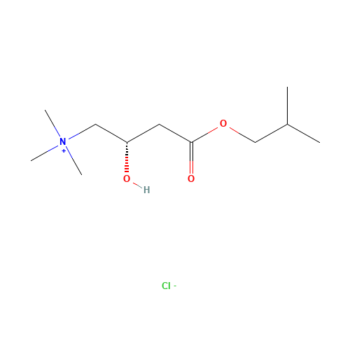 (S)-Carnitine Isobutylester,Chloride Salt (CAS: 161886-61-9) - Chemical Structure and Molecular Formula 