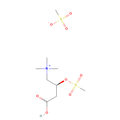 (S)-Carnitine Mesylate,Meslate Salt (CAS: 161886-60-8) - Chemical Structure and Molecular Formula 