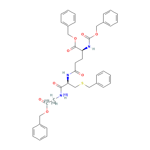 N-Cbz-O-Bzl-L-Glu-S-Bzl-L-Cys-Gly[13C2,15N]-OBzl (CAS: 874462-72-3) - Related Chemical Product