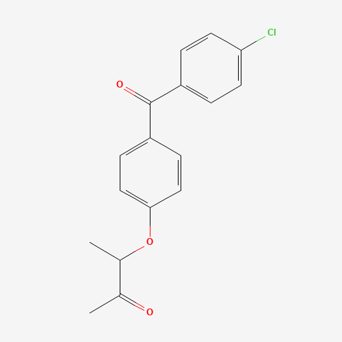 3-[4-(4-Chlorobenzoyl)phenoxy]-2-butanone (CAS: 217636-47-0) - Chemical Structure and Molecular Formula 