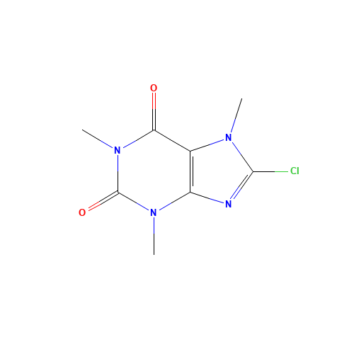 8-Chloro Caffeine (CAS: 4921-49-7) - Chemical Structure and Molecular Formula 