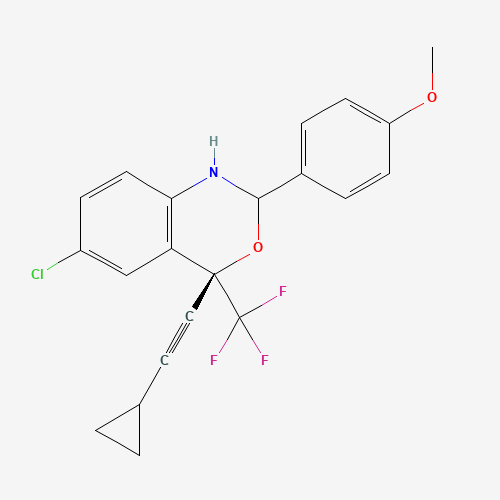 (4S)-6-Chloro-4-(cyclopropylethynyl)-1,4-dihydro-2-(4-methoxyphenyl)-4-(trifluoromethyl)-2H-3,1-benzoxazine (CAS: 209414-26-6) - Related Chemical Product