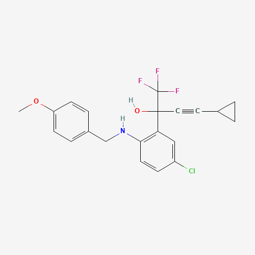 rac 5-Chloro-a-(cyclopropylethynyl)-2-[[(4-methoxyphenyl)methyl]amino]-a-(trifluoromethyl)benzenemethanol (CAS: 221177-56-6) - Related Chemical Product