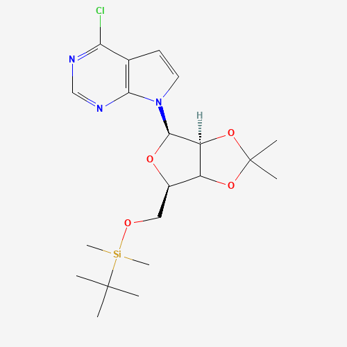 6-Chloro-7-deaza-9-(5'-O-tert-butyldimethylsilyl-2',3'-O-isopropylidine-b-D-ribofuranosyl)purine (CAS: 115479-39-5) - Related Chemical Product