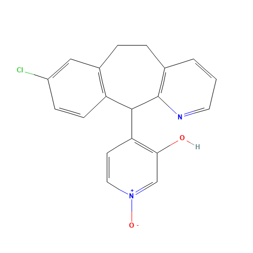 4-(8-Chloro-6,11-dihydro-5H-benzo[5,6]cyclohepta[1,2-b]pyridin-11-yl)-3-pyridinol 1-Oxide (CAS: 1193725-75-5) - Chemical Structure and Molecular Formula 