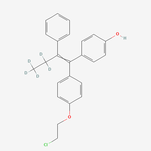 (3,3,4,4,4-d5)-(E/Z)-1-[4-(2-Chloroethoxy)phenyl]-1-[4-hydroxyphenyl]-2-phenyl-1-butene (CAS: 1020719-27-0) - Related Chemical Product