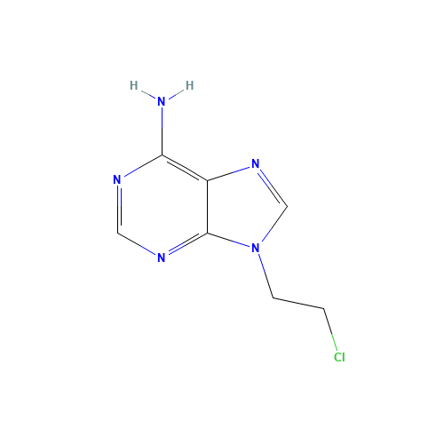 9-(2-Chloro-ethyl)-9H-purin-6-ylamine (CAS: 19255-48-2) - Chemical Structure and Molecular Formula 