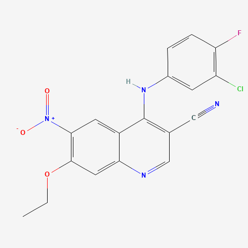 4-(3-Chloro-4-fluoroanilino)-3-cyano-7-ethyloxy-6-nitroquinoline (CAS: 740791-06-4) - Related Chemical Product