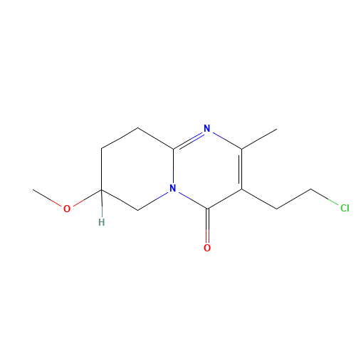 3-(2-Chloroethyl)-6,7,8,9-tetrahydro-7-methoxy-2-methyl-4H-pyrido[1,2-a]pyrimidin-4-one (CAS: 130049-80-8) - Related Chemical Product