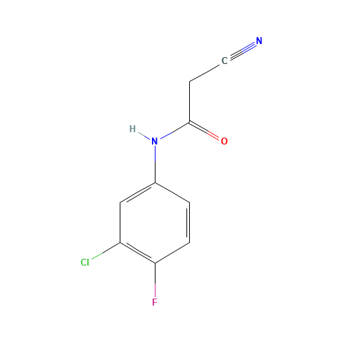 N-(3-Chloro-4-fluorophenyl)-2-cyanoacetamide (CAS: 219529-31-4) - Chemical Structure and Molecular Formula 