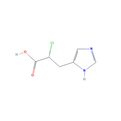 (R)-(+)-2-Chloro-3-[4(5)-imidazolyl]propionic Acid (CAS: 17561-27-2) - Chemical Structure and Molecular Formula 
