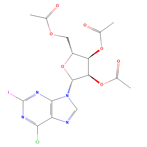 6-Chloro-2-iodo-9-(2',3',5'-tri-O-acetyl-b-D-ribofuranosyl)purine (CAS: 5987-76-8) - Related Chemical Product