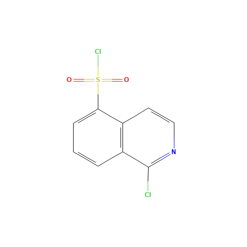 1-Chloro-5-isoquinolinesulfonyl Chloride (CAS: 141519-77-9) - Chemical Structure and Molecular Formula 