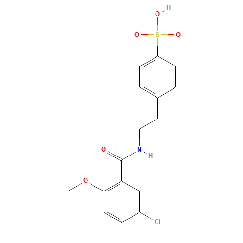 p-[2-[(5-Chloro-2-methoxybenzoyl)amino]ethyl]benzenesulfonic Acid (CAS: 33924-53-7) - Related Chemical Product
