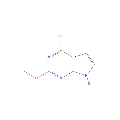 6-Chloro-2-methoxy-7-deazapurine (CAS: 90057-08-2) - Chemical Structure and Molecular Formula 