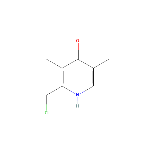 2-Chloromethyl-3,5-dimethylpyridin-4-one (CAS: 1114596-75-6) - Chemical Structure and Molecular Formula 