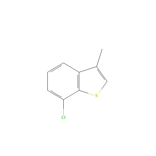 7-Chloro-3-methyl-1-benzothiophene (CAS: 17514-68-0) - Chemical Structure and Molecular Formula 