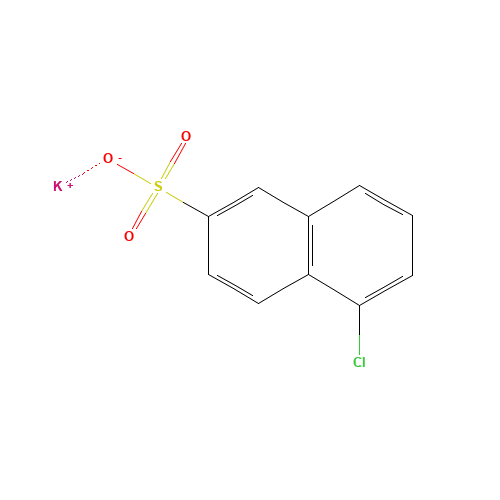 5-Chloronaphthalene-2-sulfonic Acid,Potassium Salt (CAS: 1024267-23-9) - Chemical Structure and Molecular Formula 