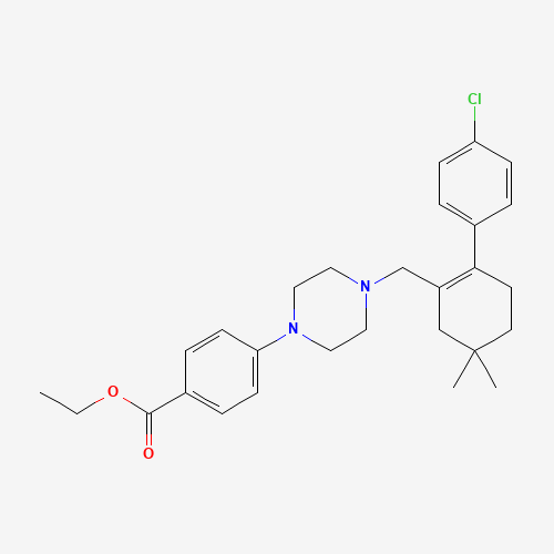 4-[4-[[2-(4-Chlorophenyl)-5,5-dimethyl-1-cyclohexen-1-yl]methyl]-1-piperazinyl]benzoic Acid Ethyl Ester (CAS: 1065604-70-7) - Related Chemical Product