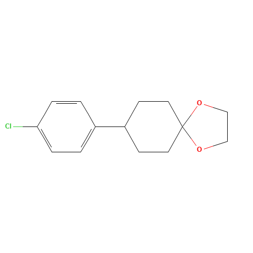 8-(4-Chlorophenyl)-1,4-dioxaspiro[4.5]decane (CAS: 25253-51-4) - Chemical Structure and Molecular Formula 