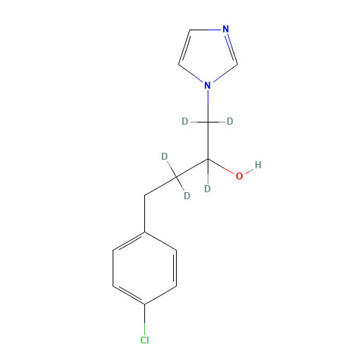 4-(4-Chlorophenyl)-1-imidazol-1-yl-(butan-d5)-2-ol (CAS: 1185063-39-1) - Chemical Structure and Molecular Formula 