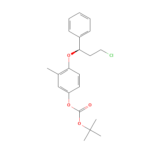 (R)-3-Chloro-1-phenyl-1-[2-methyl-4-[(tert-butoxycarbonyl)oxy]phenoxy]propane (CAS: 457634-25-2) - Related Chemical Product