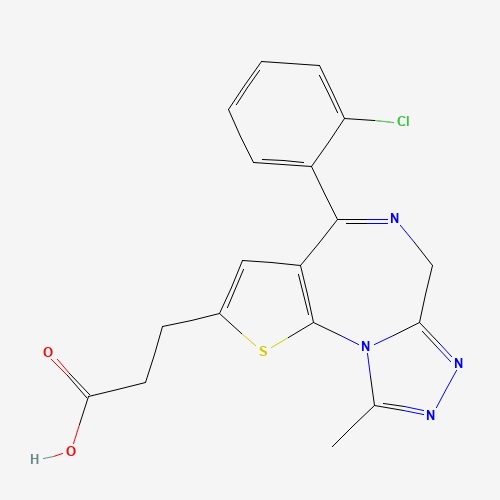 4-(2-Chlorophenyl)-9-methyl-6H-thieno[3,2-f][1,2,4]triazolo[4,3-a][1,4]diazepine-2-propanoic Acid (CAS: 100826-98-0) - Related Chemical Product